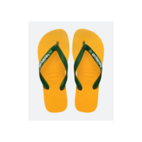 Chinelo Havaianas com Logo Aplicado do Brasil Amarelo
