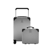 Kit Mala de Bordo Gladiador Wide E1 ABS 10kg TSA com Frasqueira (Cinza)