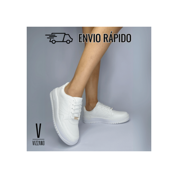 Tênis Feminino Vizzano Casual Branco Confortável Outono Dia a Dia Elegante
