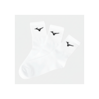 Kit Meia Mizuno Cano Médio Training Pacote com 3 pares - Branco