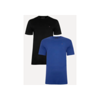 Kit Camisetas Tommy Hilfiger Essential Preta/azul Royal 2un