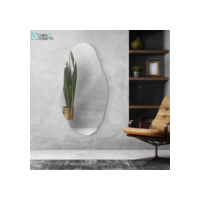 Espelho Orgânico 115cm Luxo Decorativo De Parede Quarto Sala Banheiro Grande