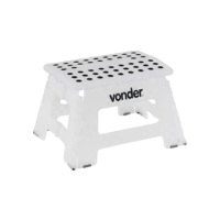 Banqueta Plástica Dobrável, Branca, Altura 220 Mm, Vonder