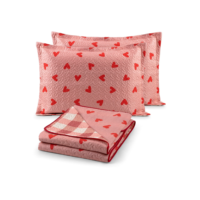 Kit Cobre Leito Casal 3 Peças Dupla Face Bouti 170 Fios Estampado Cama Box