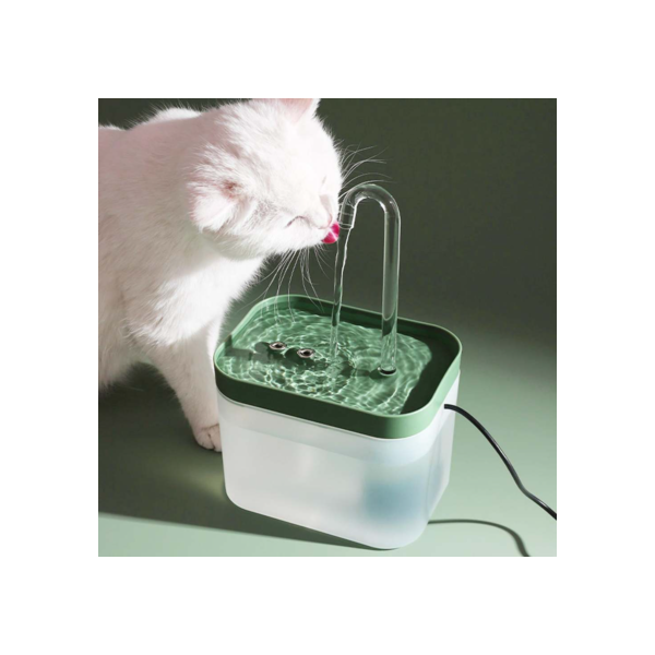 Bebedor De Fonte De Água Elevado Automático Com Filtro De 3 Estágios Para Cães E Gatos De Estimação 1.5 Litros