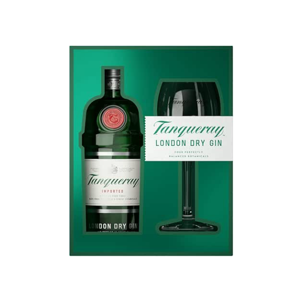 Kit Gin Tanqueray London Dry 750ml Com 1 Taça Tanqueray