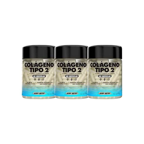Kit 3x Colageno Tipo 2 + Vitaminas Joelho E Articulação 60 Caps