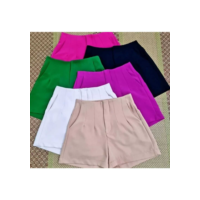 Short Alfaiataria Feminino Com Zíper Na Lateral