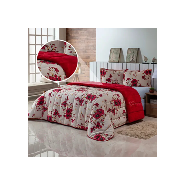 Kit Coberdrom Casal Queen Jogo Cama Dupla Face 400 Fios