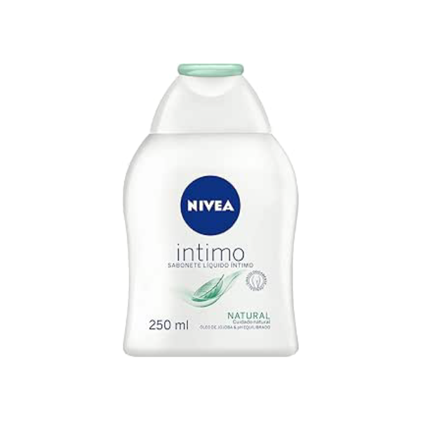 NIVEA Sabonete Líquido Íntimo Natural 250ml - Mantém o ph natural, com extrato de camomila e óleo de jojoba, limpeza suave, sem corantes, testado dermatologicamente e ginecologicamente