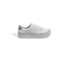 Tenis Santa Lolla Platform Branco Detalhes Laterais