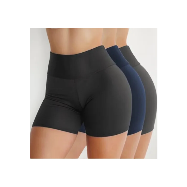 Kit Com 2 Shorts Feminino Meia Coxa Curto Fitness Academia