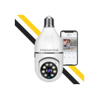 Câmera Lampada Premione 360° Wifi Ip Yoosee Segurança Interna Externa Visão Noturna Espiã