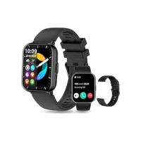 Smartwatch PEJE 1.83 Polegadas - À Prova d'Água 1ATM,Tela Touch Sensível,123 Modos Esportivos,Faz/Recebe Chamadas,Notificações,Assistente por Voz IA,Unissex - Compatível com Android e iOS"(Preto)