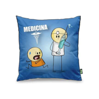 Yaay Almofada DrPepper Profissões - Medicina 40x40cm Poliéster Enchimento Lavável Retangular Temático Decoração