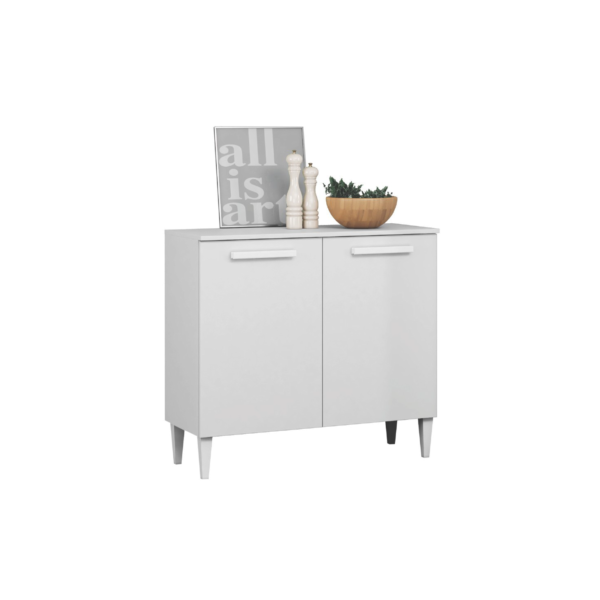 Balcão de Cozinha Buffet 2 Portas Branco Isabelle Aramóveis