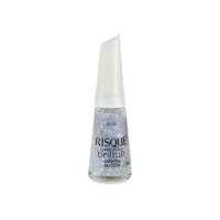 Esmalte Risqué Livre para Brilhar Glitter Prata Capricha no Glow 8ml