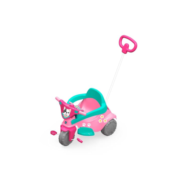 Triciclo Infantil Pink Pet 3 em 1 Xalingo