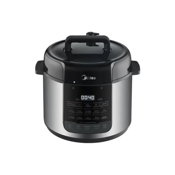Panela De Pressão Elétrica 5l Nutripro Inox Midea Cor Cinza