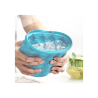 Balde De Silicone Para Fazer Gelo Rápido Forma De Gelo Cozinha Geladeira Compacto Multiuso