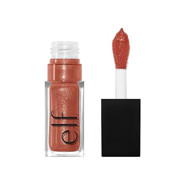 e.l.f. Óleo labial Glow Reviver, nutritivo e hidratante com acabamento brilhante de alto brilho e lavagem transparente de cor, aroma suave, antiaderente, vegano e livre de crueldade, super neutro