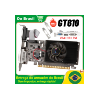 Placa de vídeo gráfica GT610 Mute Fan 2GB Placa gráfica para computador Interface HD 810MHz DDR3 Display Placa de vídeo para jogos GPU Desktop