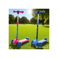 Patinete Infantil Luzes 3 Rodas 60kg Menino Menina Zippy Qualidade Duradouro Regula Altura