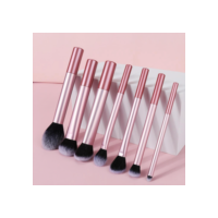 Kit 7 Pincéis de Maquiagem profissional 024-142 ROSA