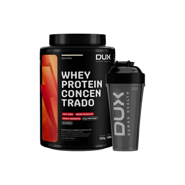 Whey Protein Concentrado + Coqueteleira Fumê 800ml