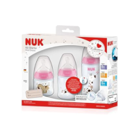 NUK Kit Mamadeira Starter Fc 90 Ml S1/ 150 Ml S1/ 300 Ml S2 Girl - Colorido