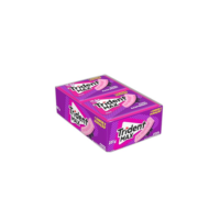 Chiclete Trident Max Cool Raspberry Sem Açúcar - Caixa com 14 unid. de 16,5g