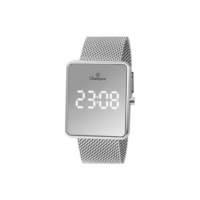 Relógio De Pulso Digital Champion Ch40080s Com Corria De Aço Feminino Prateado Prata Original