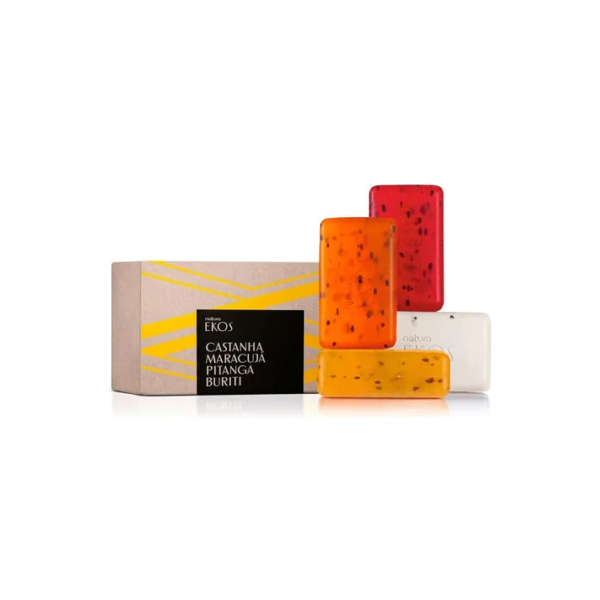 Ekos Sabonetes Esfoliantes Em Barras Caixa 4x100g Natura