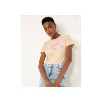 camiseta de algodão manga curta brooklyn bege claro