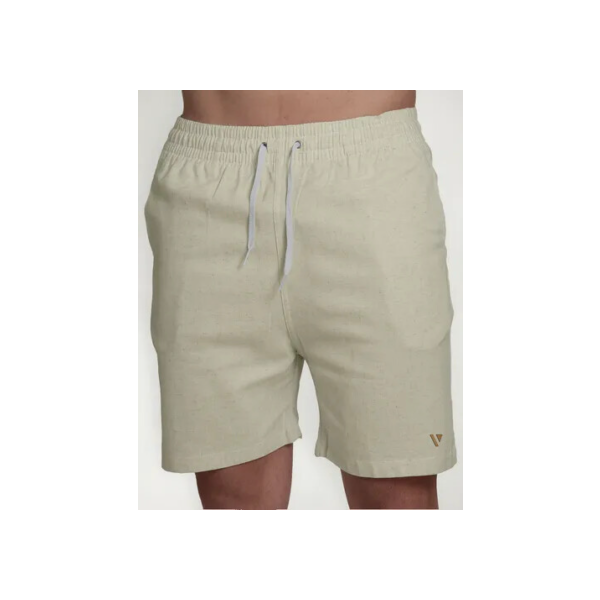 Short Bermuda Praia Linho Mauricinho Masculino Verão Voker
