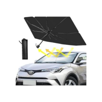 Protetor Solar Para-brisa Carro, Quebra Sol Portátil, Proteção Térmica UV, Guarda Sol com Isolamento Térmico, Retrátil, Protetor Térmico Para Carro, Guarda-sol Dobrável Preto para Carro