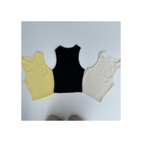 Blusinha Cropped Regata Canelado Costas Nadador Blusa Feminina Básico top cropped regata canelada