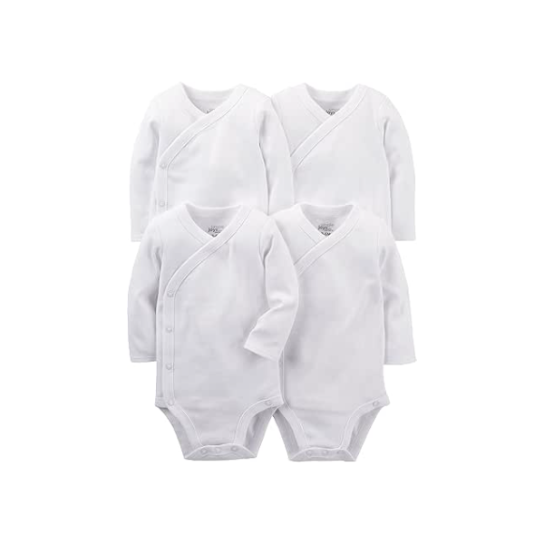 Simple Joys by Carter's Pacote com 4 bodies unissex com botões laterais