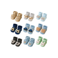 Kit 06 Pares Meia Bebê Bichinho Infantil Inverno Pelúcia 3 D