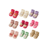 Kit 06 Pares Meia Bebê Bichinho Infantil Inverno Pelúcia 3 D