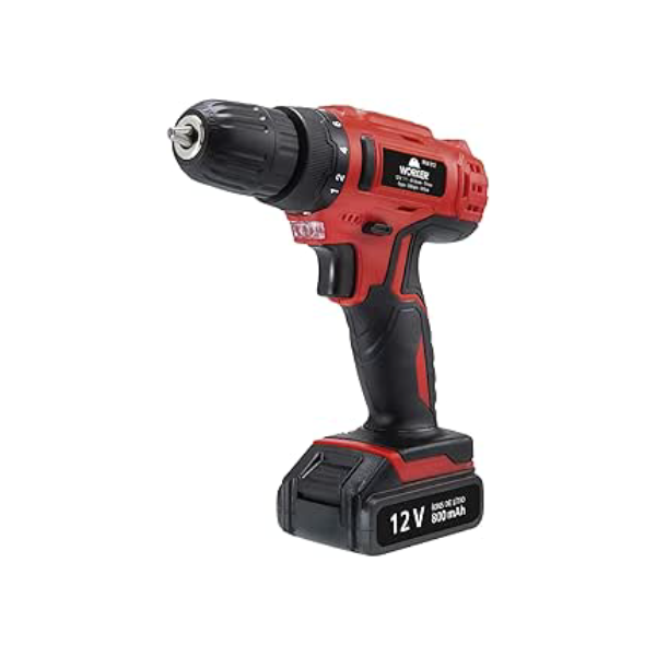 Worker Parafusadeira E Furadeira A Bateria Li-Ion 12V PFW 012 Sem Fio com Carregador Bivolt e Maleta com Kit De 13 Acessórios