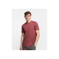Camiseta Esportiva em Tecnologia Dry com Lettering Athletic e Textura Furadinha Vermelho