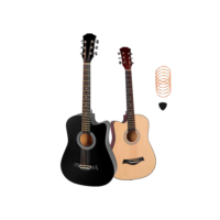 HOLTTER Violão Clássico Acústico para Iniciantes Destros Seis Cordas de Aço Acabamento Fosco Violão Tradicional Seis Cordas (Preto)