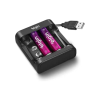 Carregador de Pilhas e Baterias USB com 2 Pilhas AA 1500mAh recarregáveis