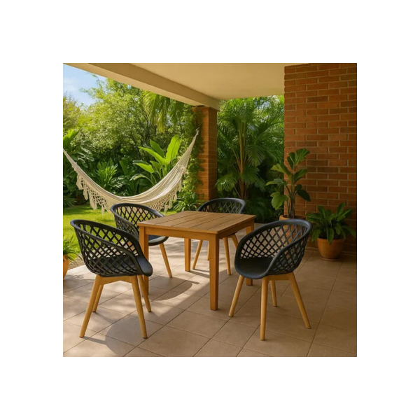 Kit 4 Cadeiras De Jantar Web Wood La Mobilia Preto