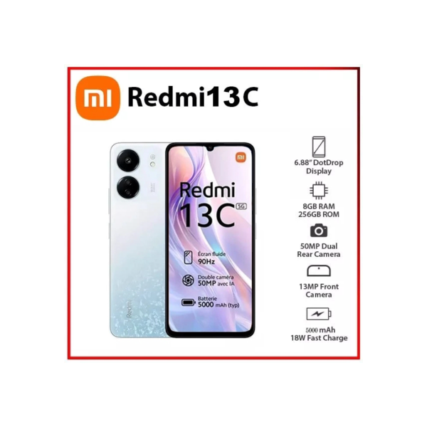 (Novo) Redmi Xiaomi 13C 4G LTE 8GB+256GB Branco (para Tello Mint e Global)