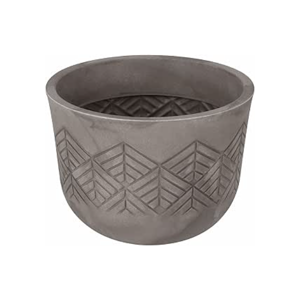 VASO TRIBO REDONDO 33 CIMENTO QUEIMADO