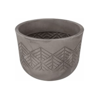 VASO TRIBO REDONDO 33 CIMENTO QUEIMADO