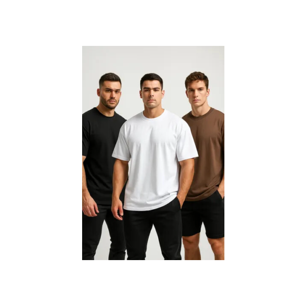 Kit 3 Camisetas Oversized Masculina Básica Lisa Academia