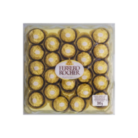 Bombom com Cobertura de Chocolate ao Leite Ferrero Rocher Bandeja 300g